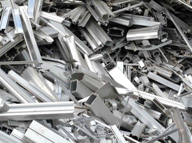Pile of aluminium profile scrap